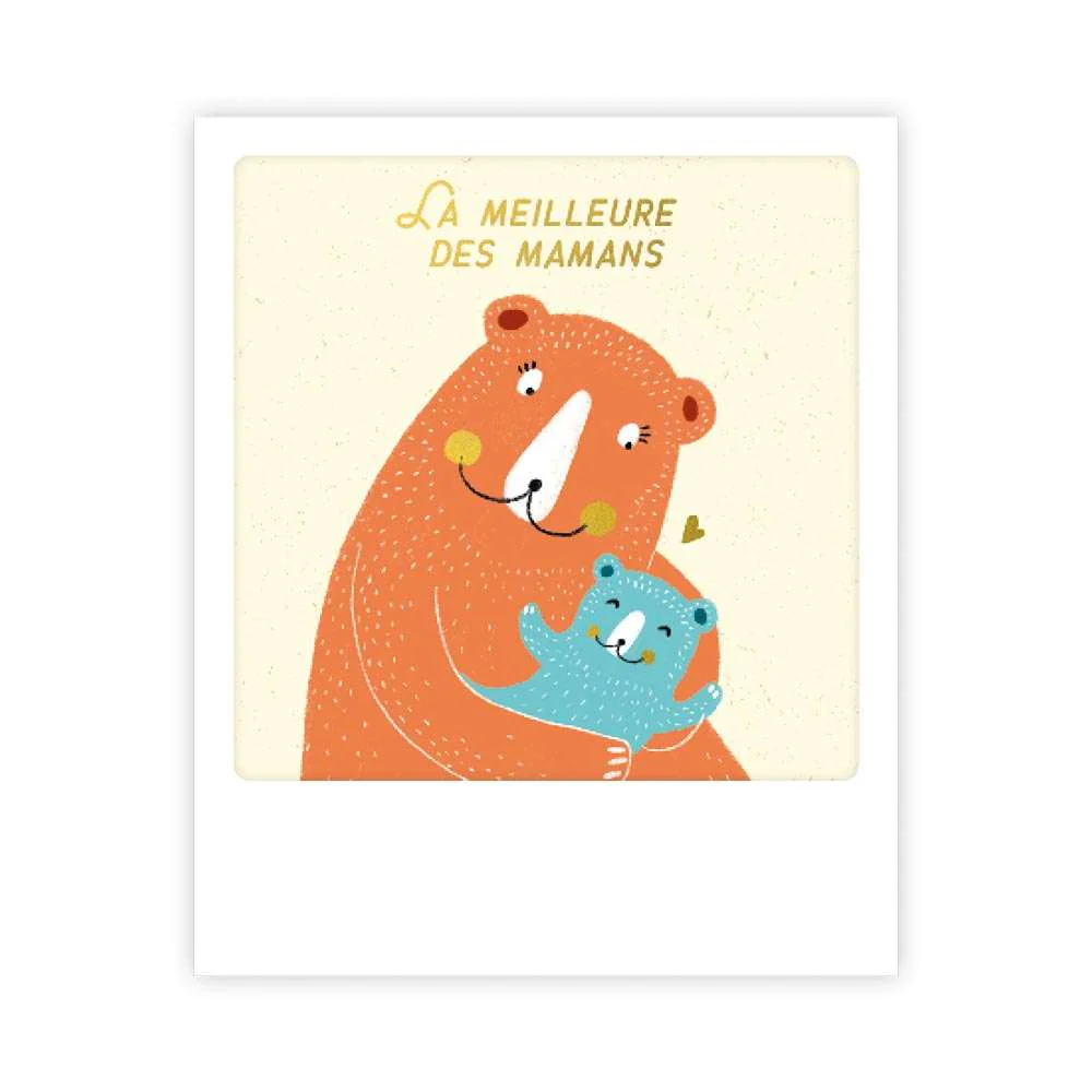 Carte postale - Format Polaroide - Meilleure des mamans
