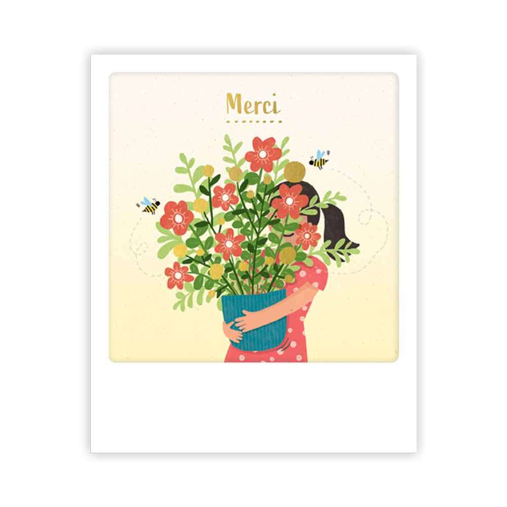 Carte postale - Format Polaroide - Merci