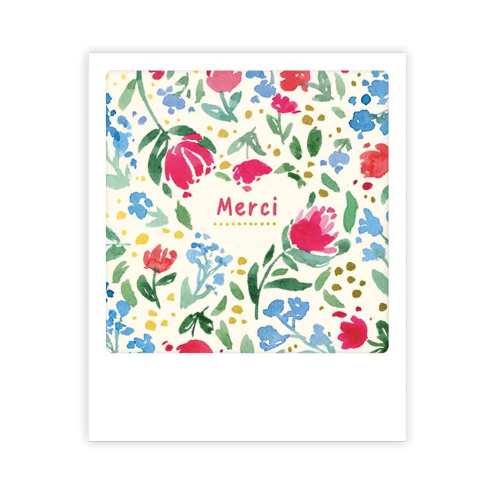 Carte postale - Format Polaroide - Merci