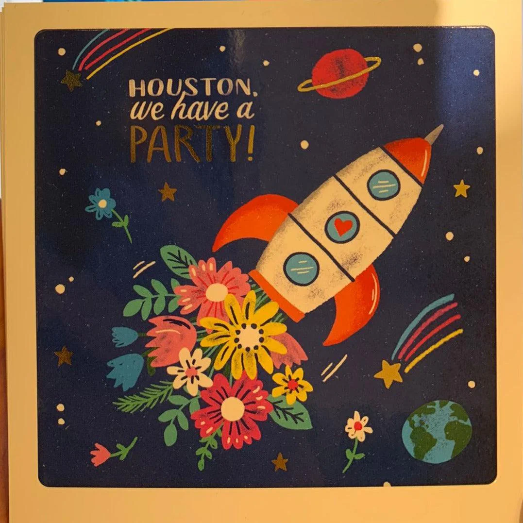 Carte postale - Format Polaroide - Houston we have a party