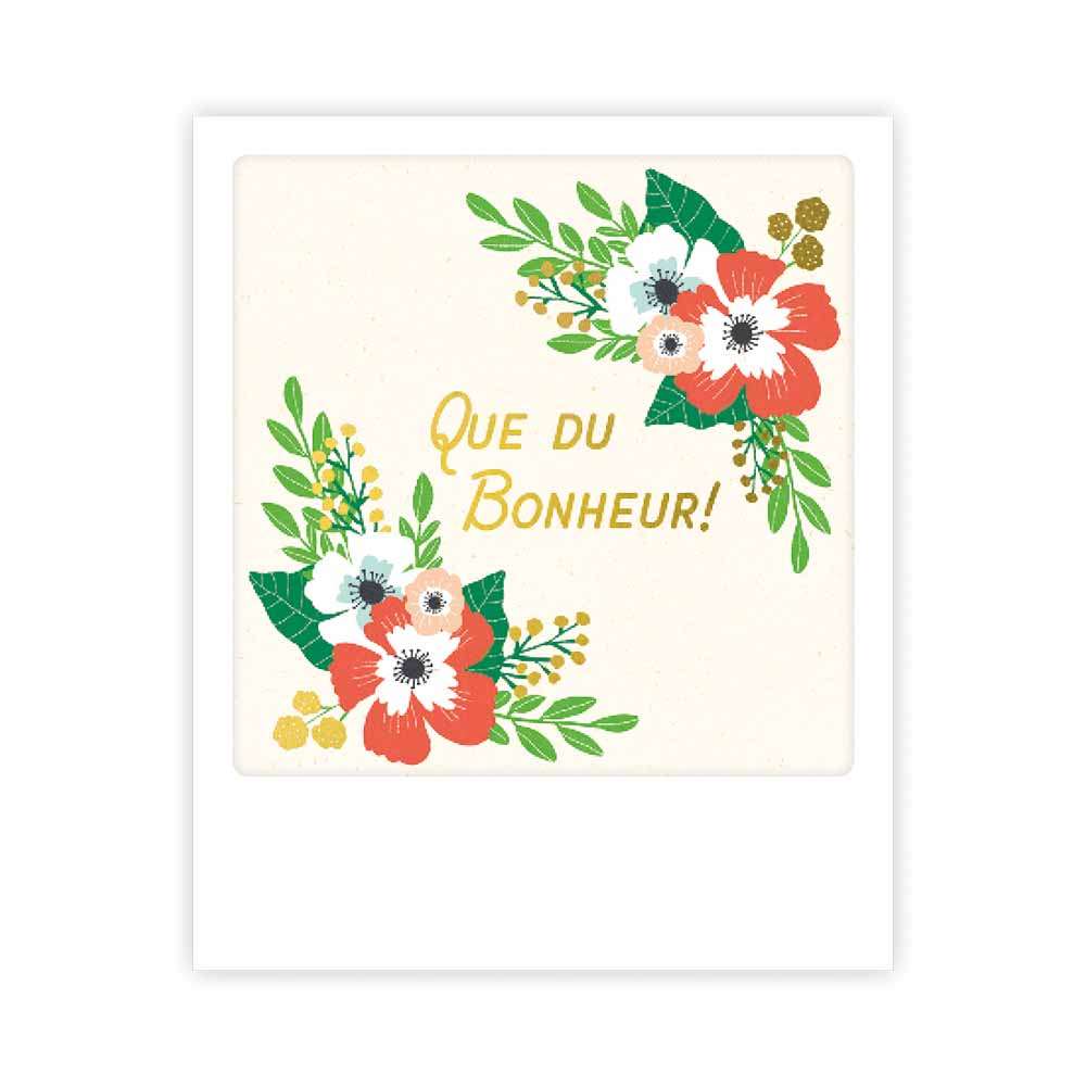 Carte postale - Format Polaroide - Que du bonheur