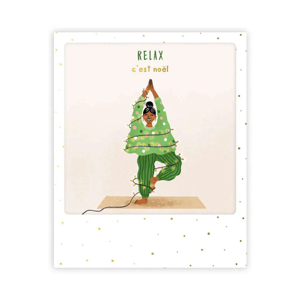 Carte postale - Format Polaroide - relax c'est noël