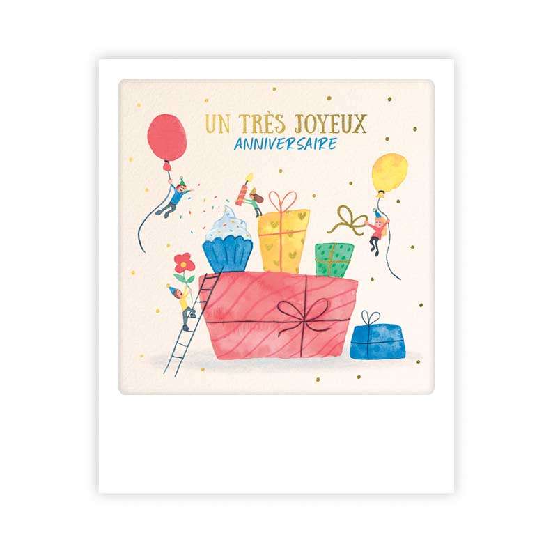 Carte postale - Format Polaroide - Un très joyeux anniversaire
