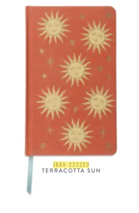 Celestial Bookcloth Journal - Terracotta Sun (FSC Mix Credit)