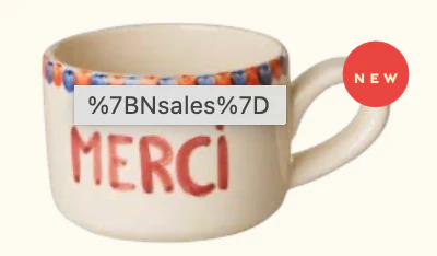 Ceramic Cappuccino Cup with Hand-painted MERCI