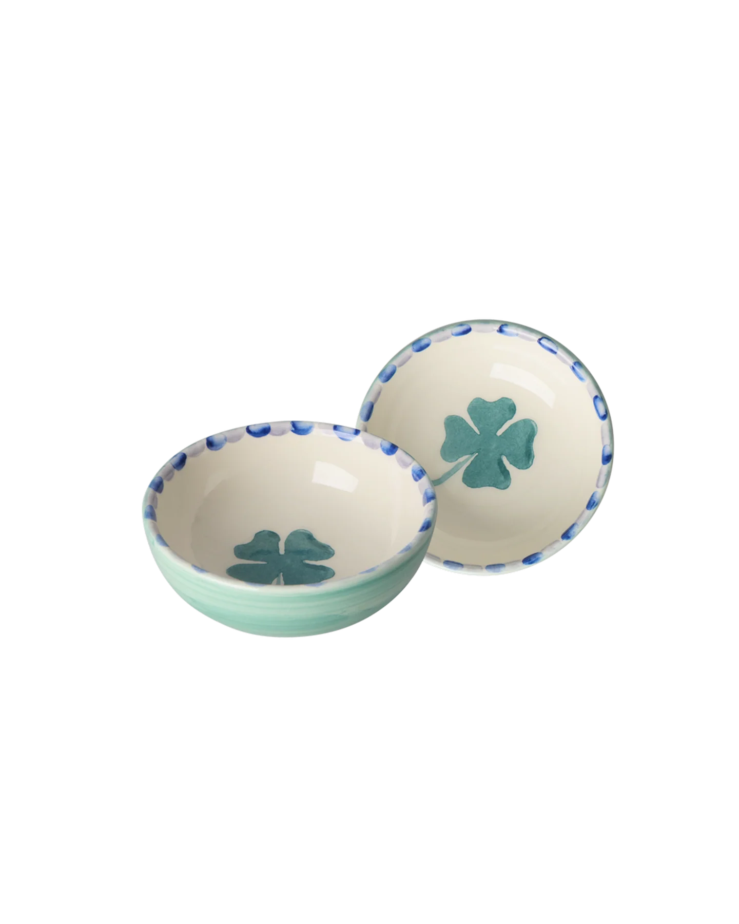 Ceramic Dipping Bowl with Hand-painted Clover - Small - 100 ml