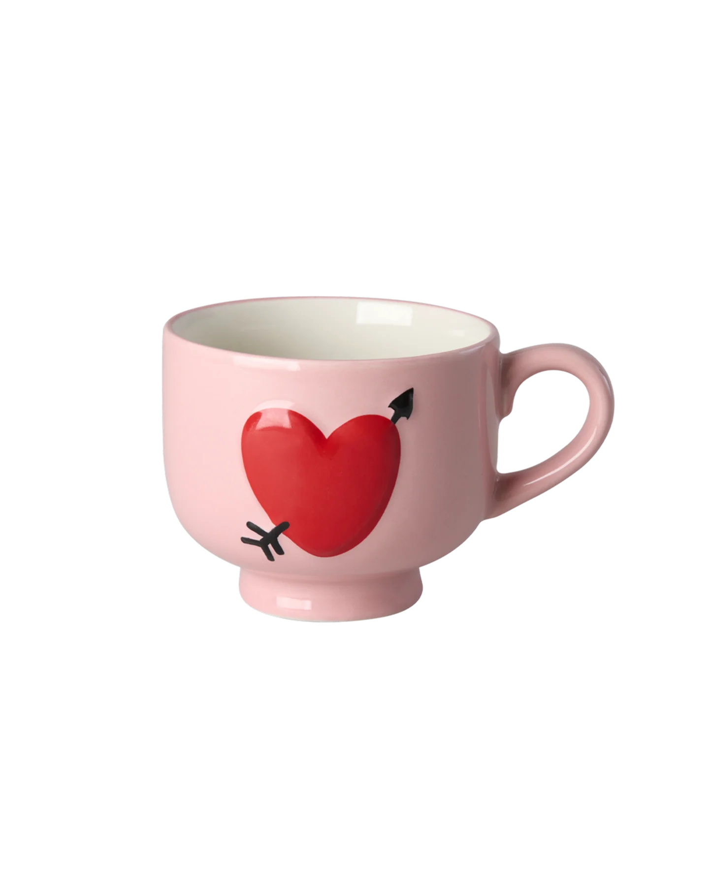 Ceramic Mug - Pink - Embossed Heart Design