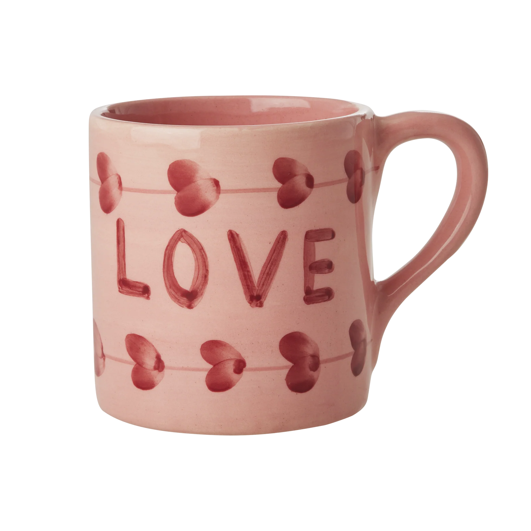Ceramic Mug with Hand-painted LOVE