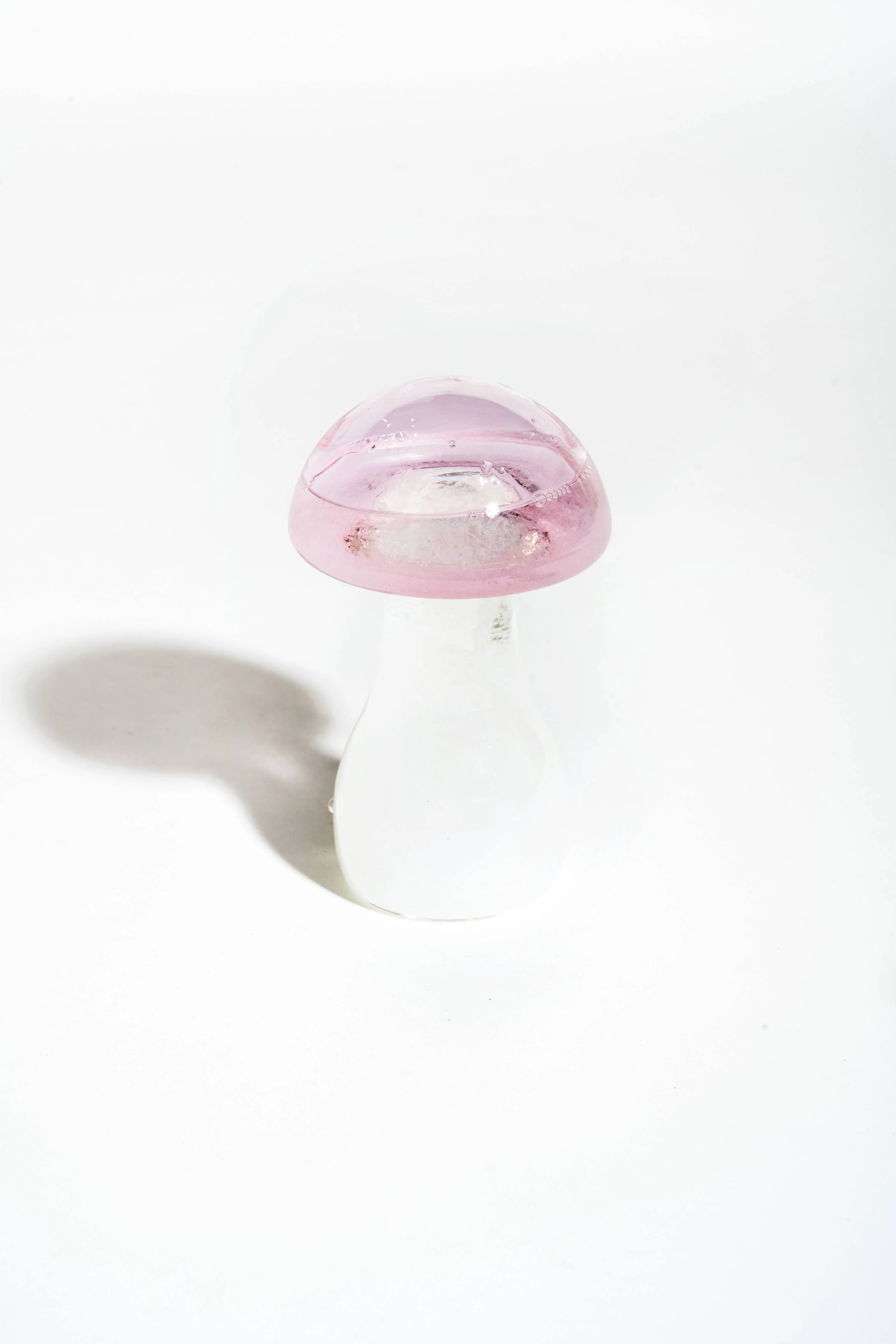 Champignon storm glass baromètre - rose pastel