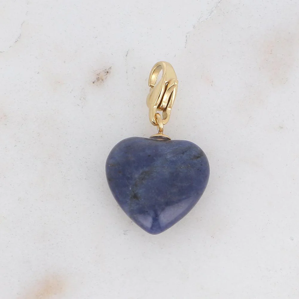Charm doré avec pierre Sodalite