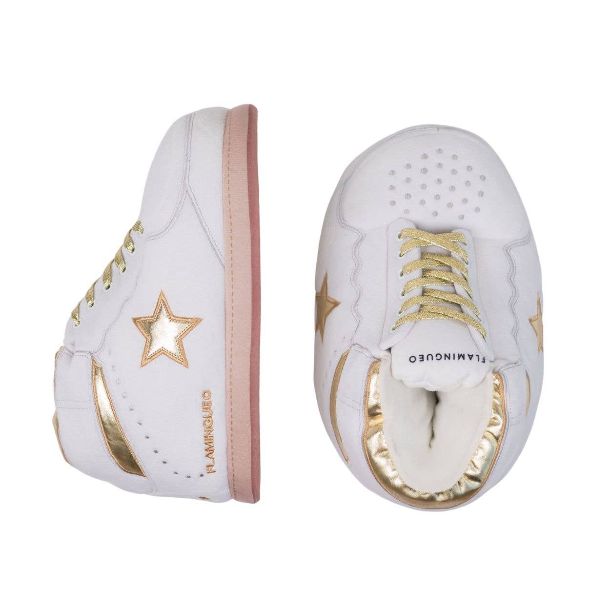 Chaussures de maison Giant avec botte haute et étoile dorée