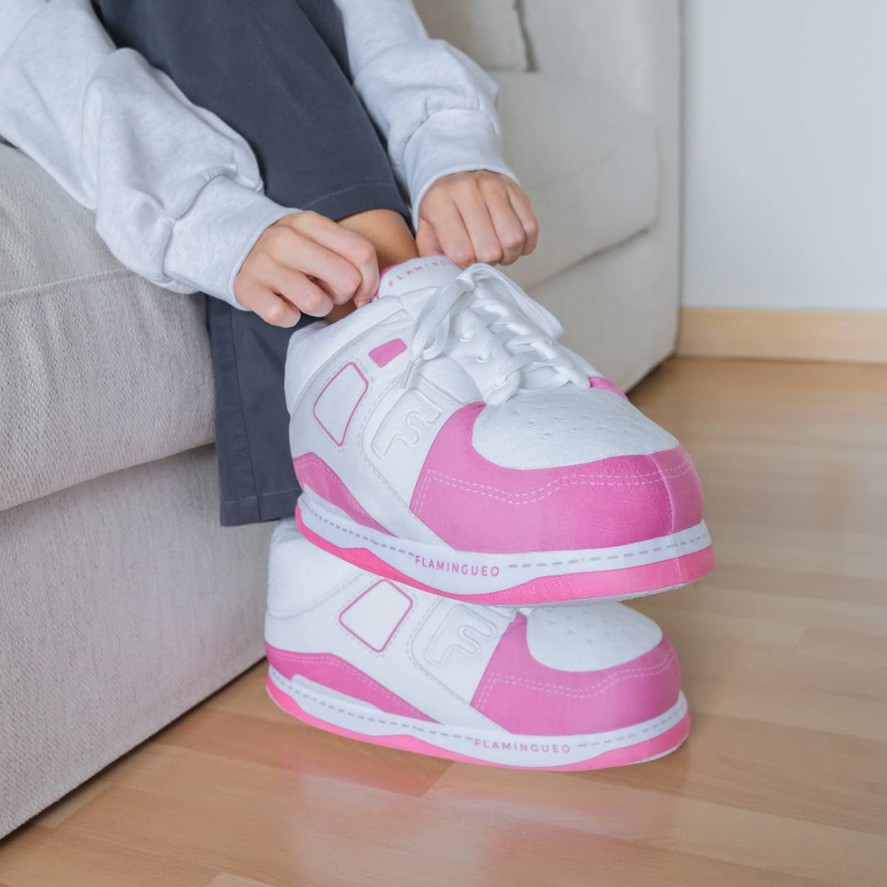 Chaussures de maison unisexes roses SMILES - Image 8
