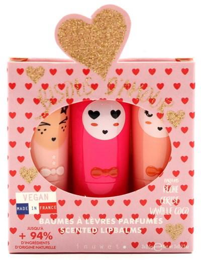 Coffret 3 baumes à lèvres trio bisous