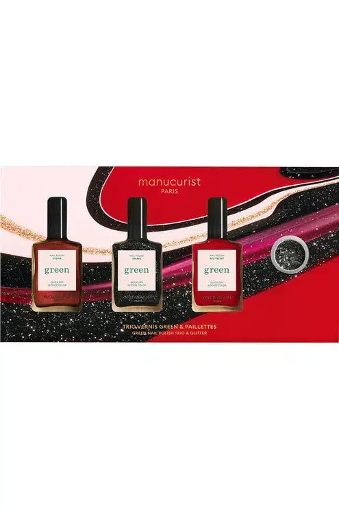 Coffret Holiday de 3 vernis Green + paillettes - Image 3