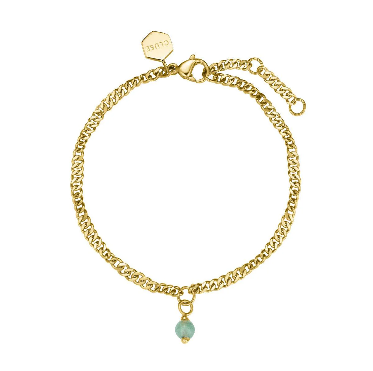 Coffret I La Tétragone Mesh Watch & Chain Bracelet, Gold Colour - Image 3