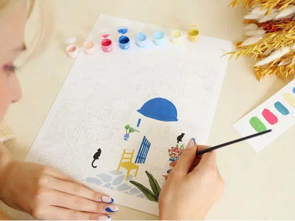 COFFRET PEINTURE AU NUMÉRO - SANTORINI PAR MAJA TOMLJANOVIC - Image 3