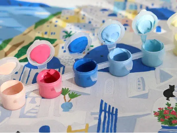 COFFRET PEINTURE AU NUMÉRO - SANTORINI PAR MAJA TOMLJANOVIC - Image 4