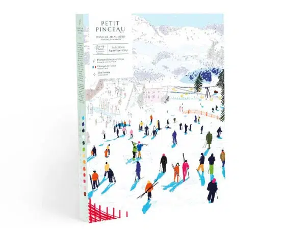 COFFRET PEINTURE AU NUMÉRO - SKIING AMONG MONTAINS PAR KATIE SMITH