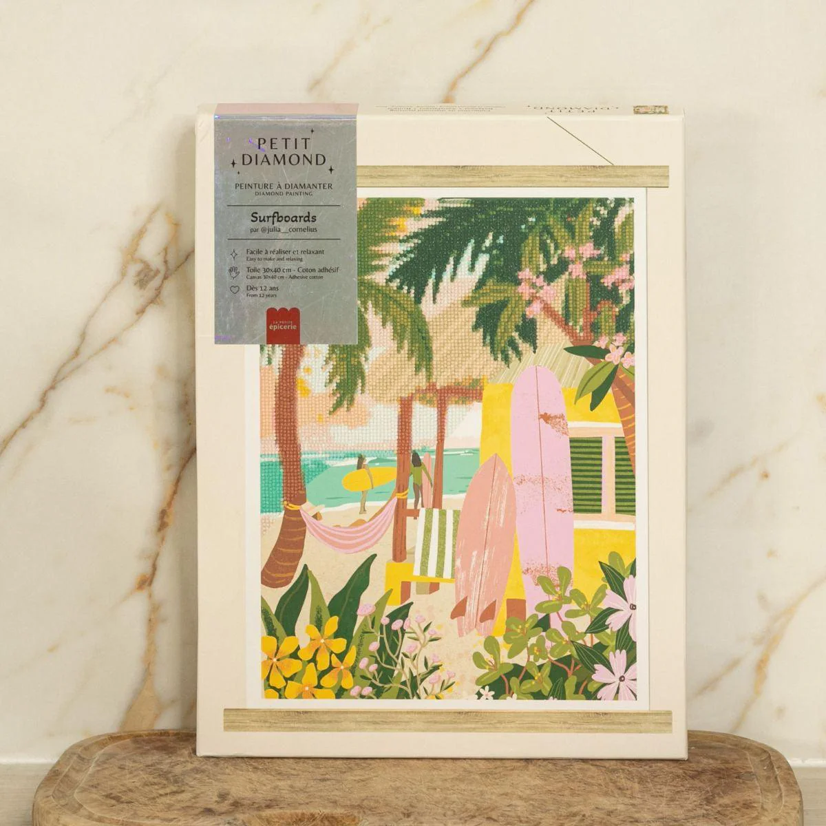 Coffret Petit Diamond - Diamond Painting Surfboards par Julia Cornelius