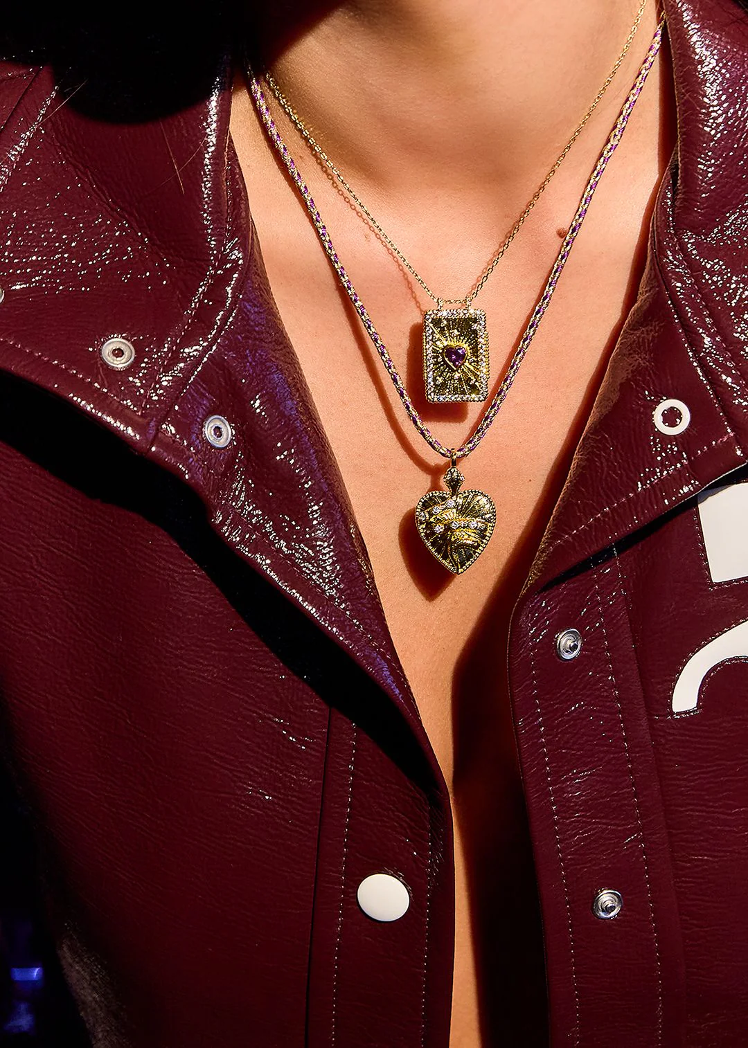 COLLIER - AMETHYST HEART BOHEME - Image 2