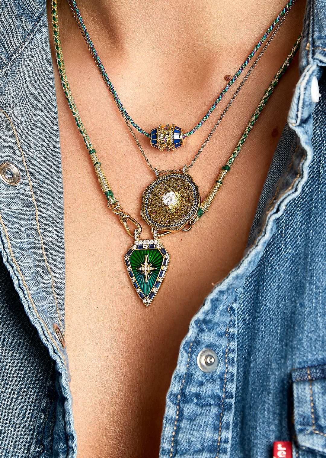 COLLIER - BLUE RAINBOW DIWALI WARRIOR - Image 2