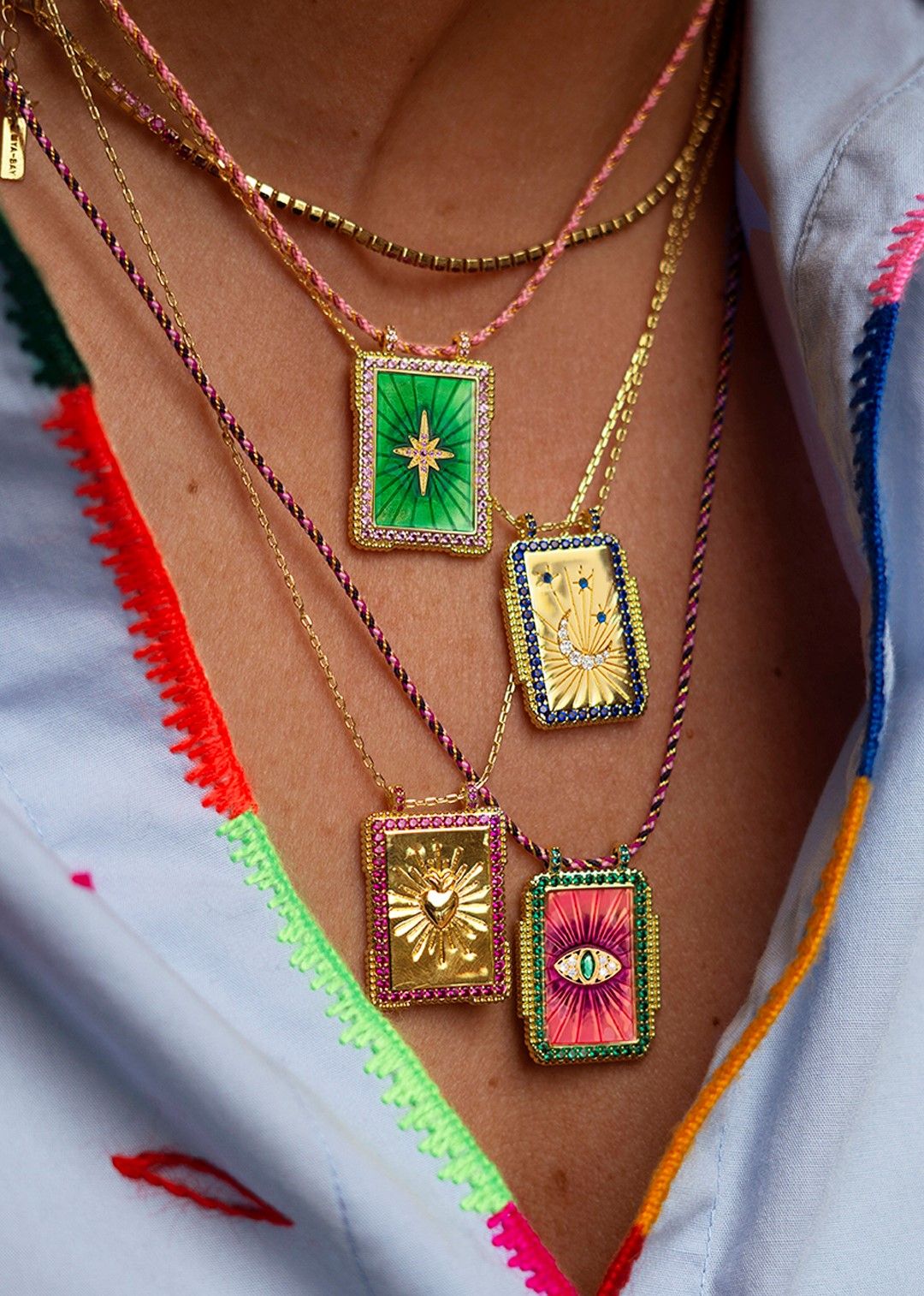COLLIER - FUCHSIA EYE BOHEME - Image 3