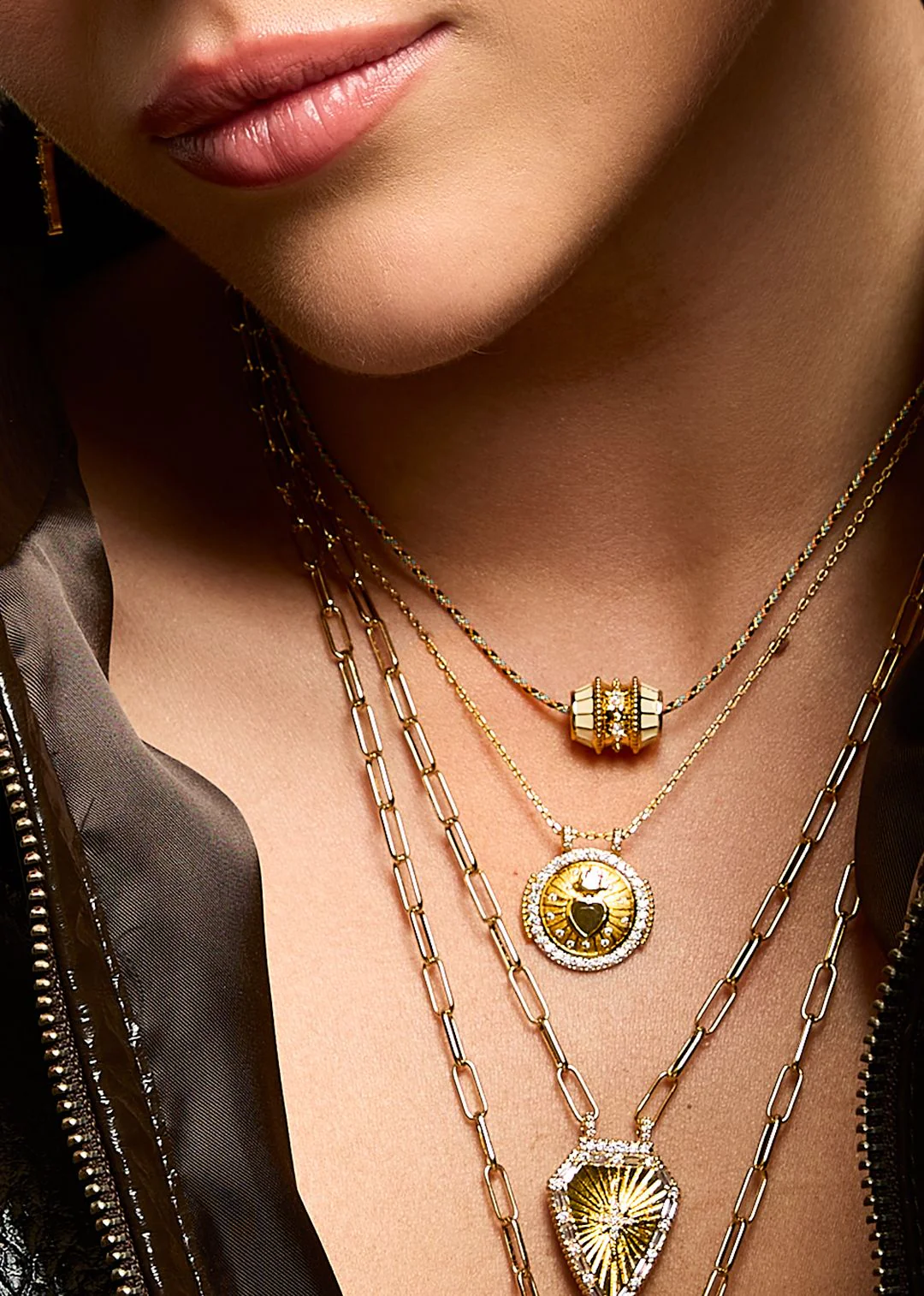 COLLIER - LABRADORITE HEART BOHO - Image 2