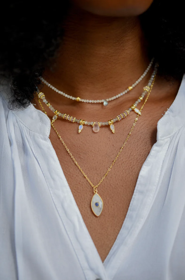 Collier Labradorite, Pierre de lune - Alysta - Image 2