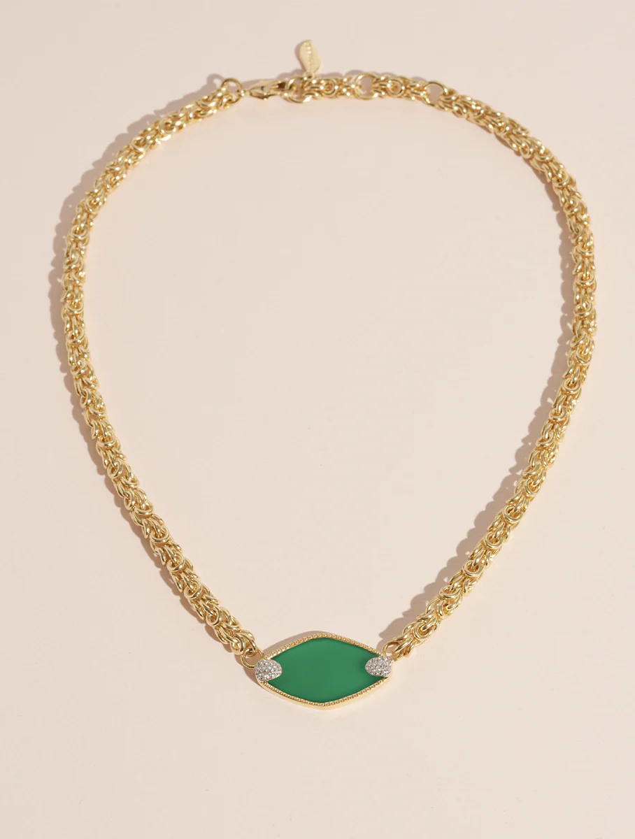 COLLIER MAYAN - ONYX VERT