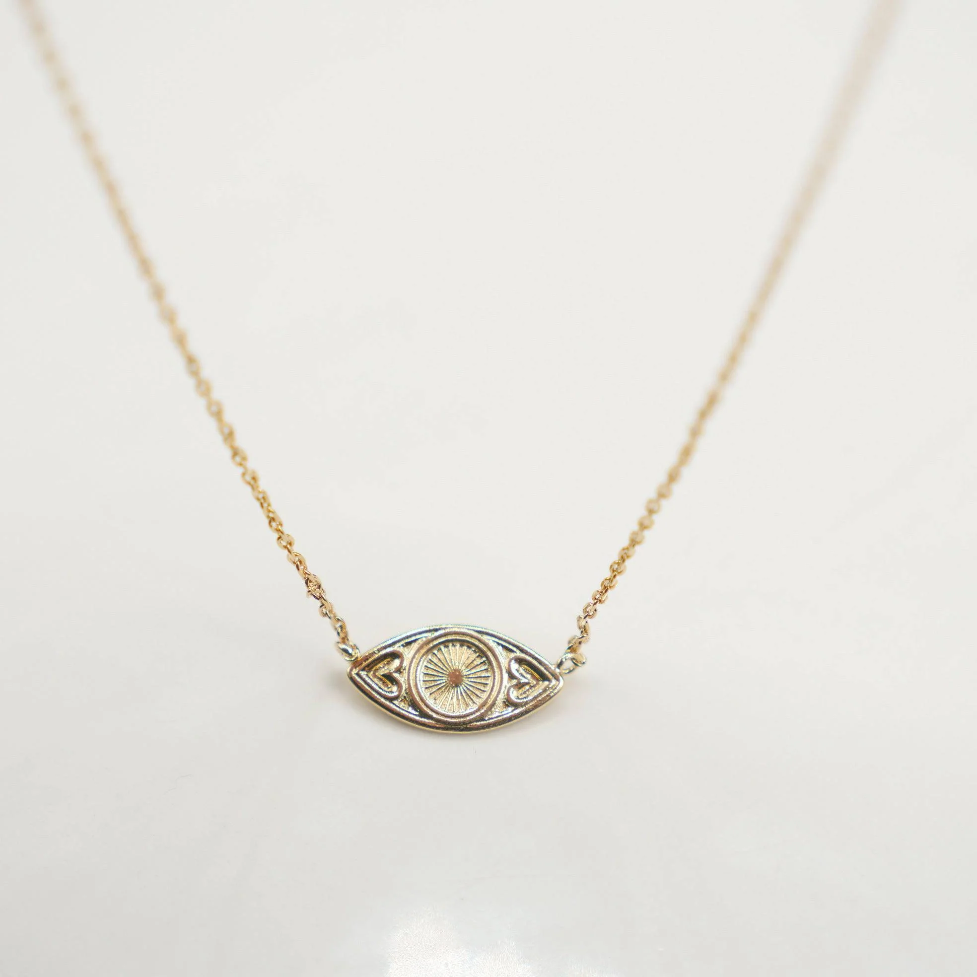 Collier plaqué or Third Eye