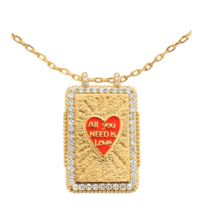 COLLIER - RED HEART BOHEME