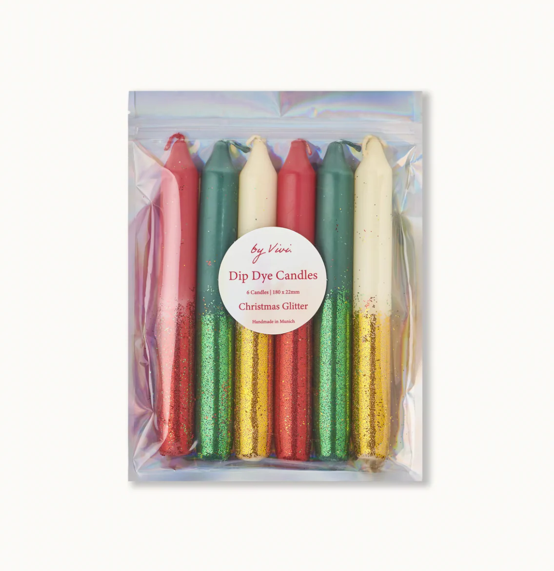 Bougie - Ensemble de bougies : édition de Noël scintillante