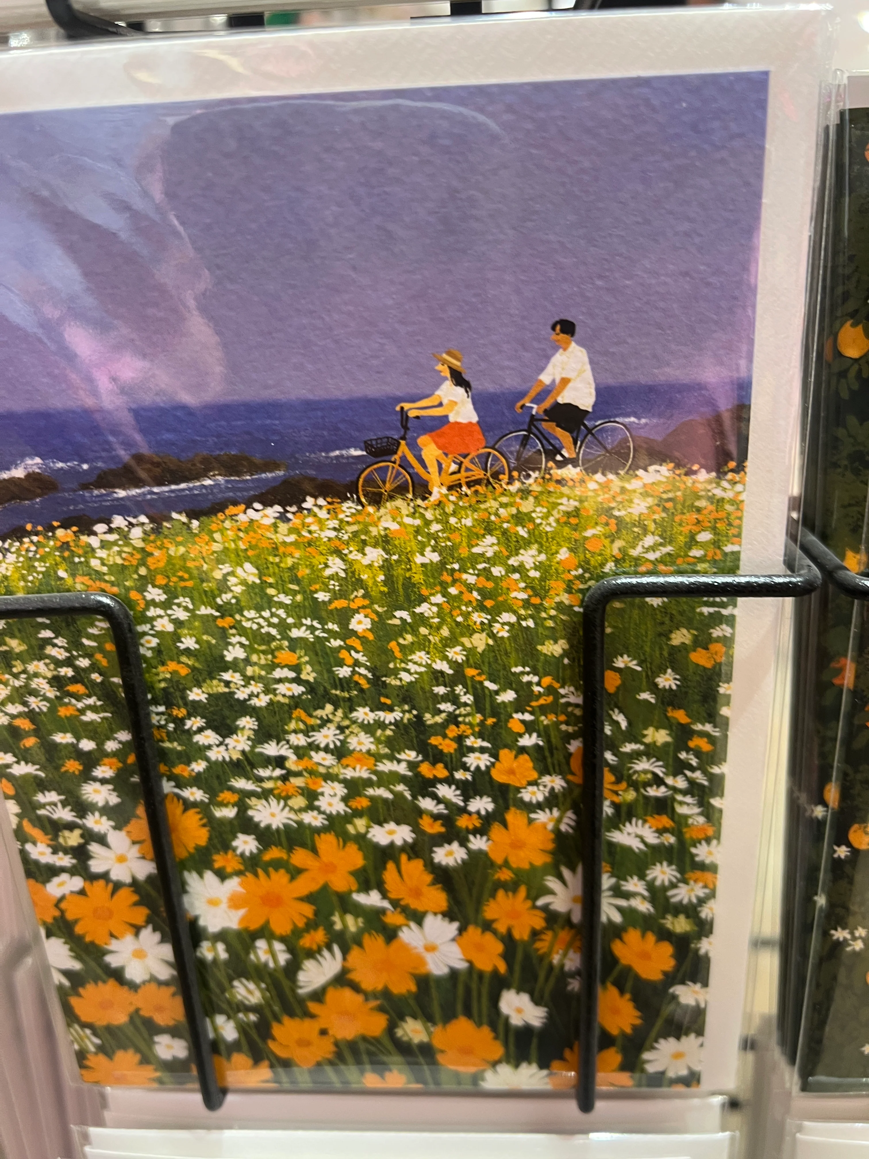 Couple in a flowerfield