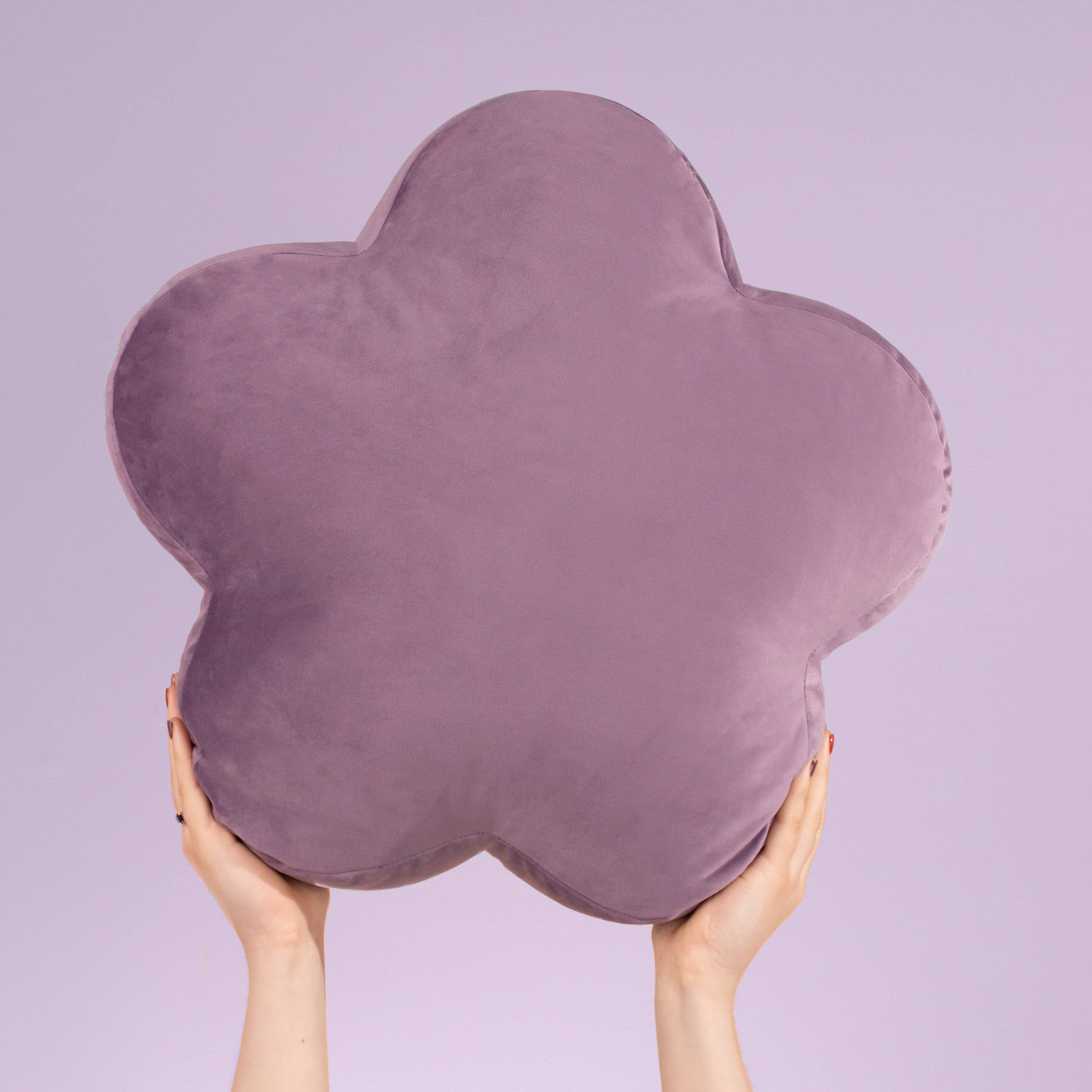 Coussin réversible Flower Velvet Lilas: Lilas / 45 x 45 cm