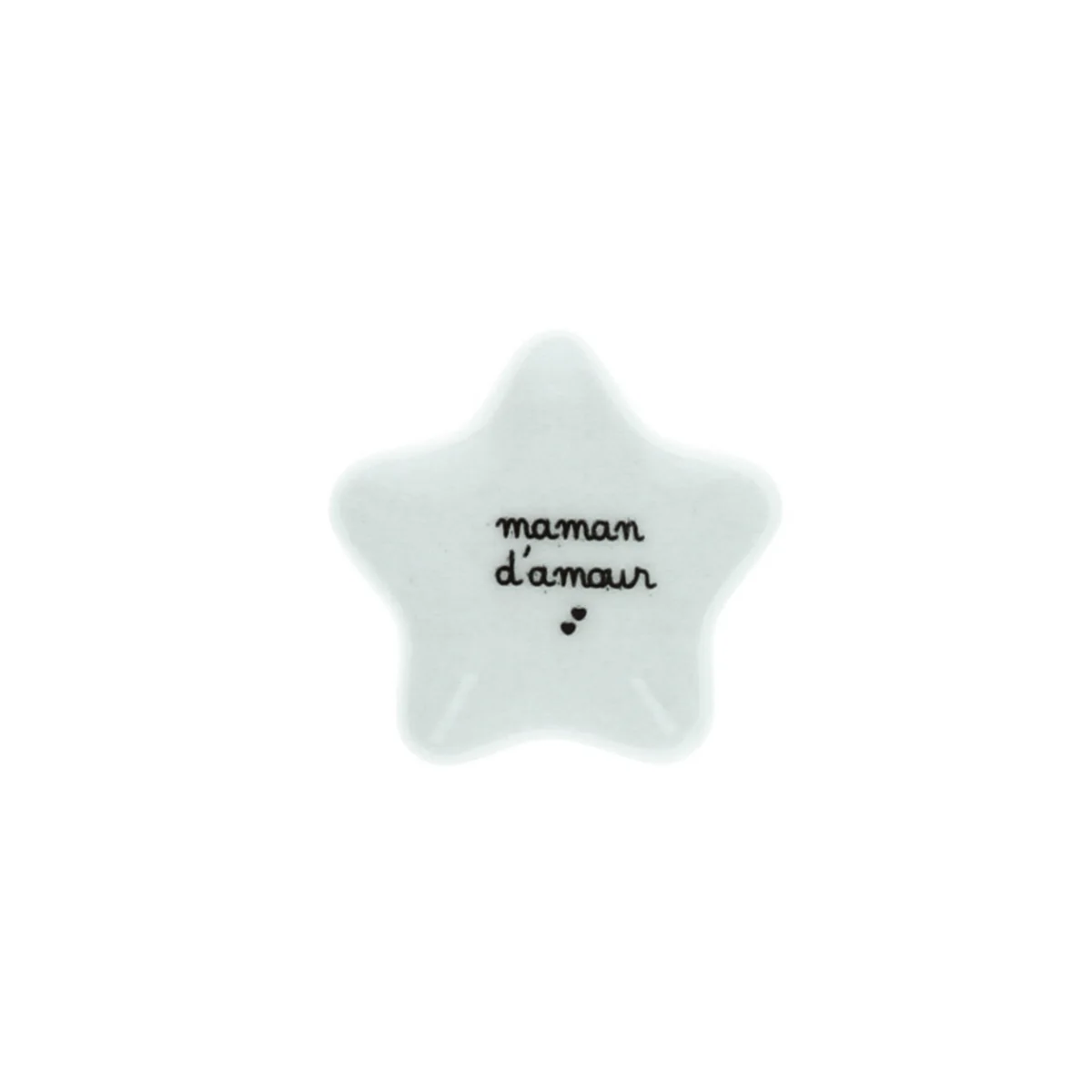 Etoile en porcelaine "Maman d'amour"