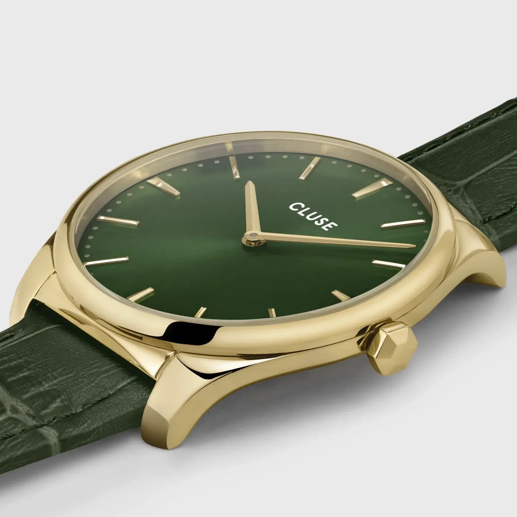 Féroce Leather Forest Green, Gold - Image 3