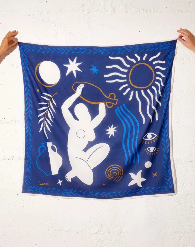 Foulard I Amphore Bleu Santorin