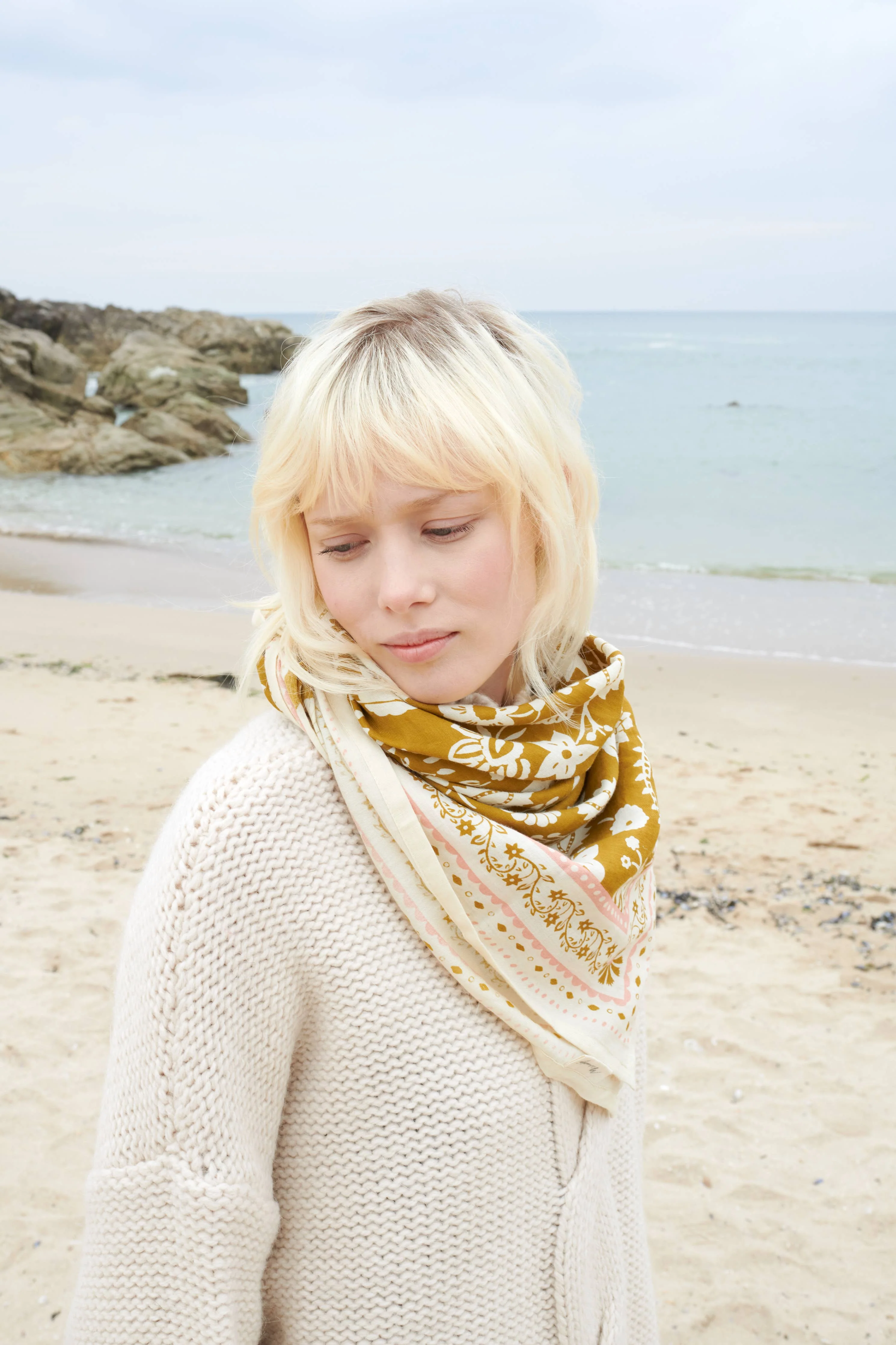 FOULARD TWILL DE COTON BRONZE INDIENNES - Image 2