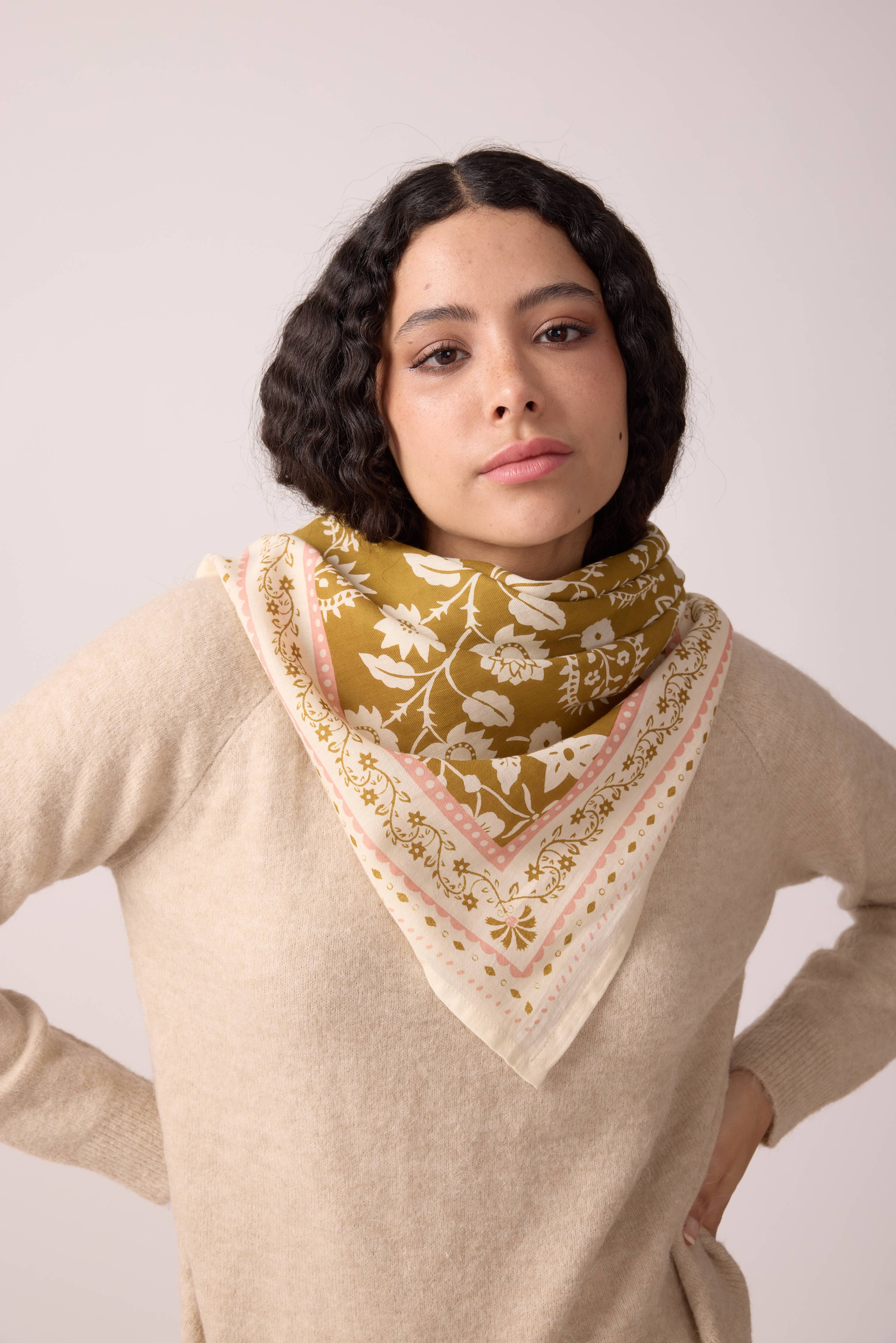 FOULARD TWILL DE COTON BRONZE INDIENNES - Image 3