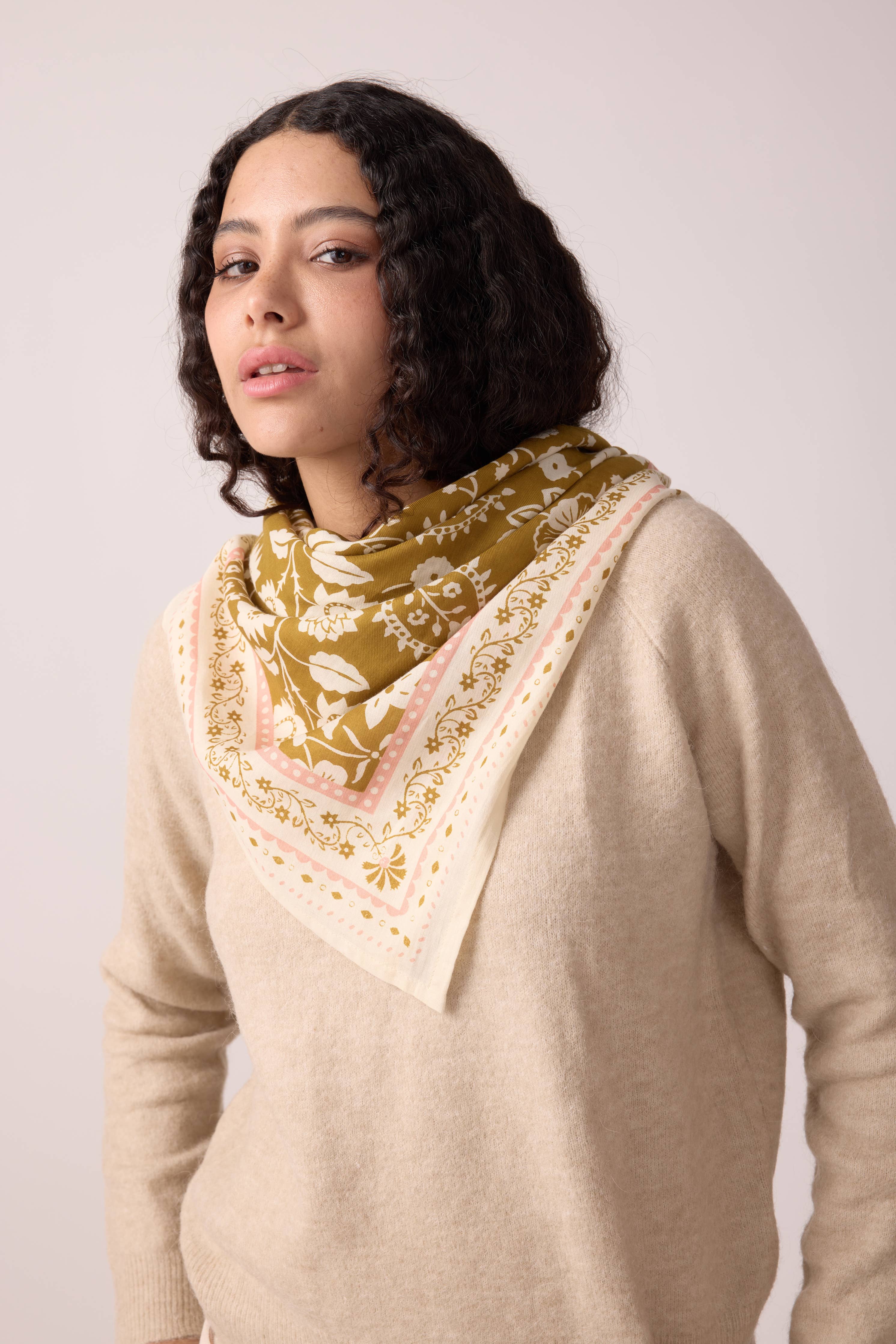 FOULARD TWILL DE COTON BRONZE INDIENNES - Image 4