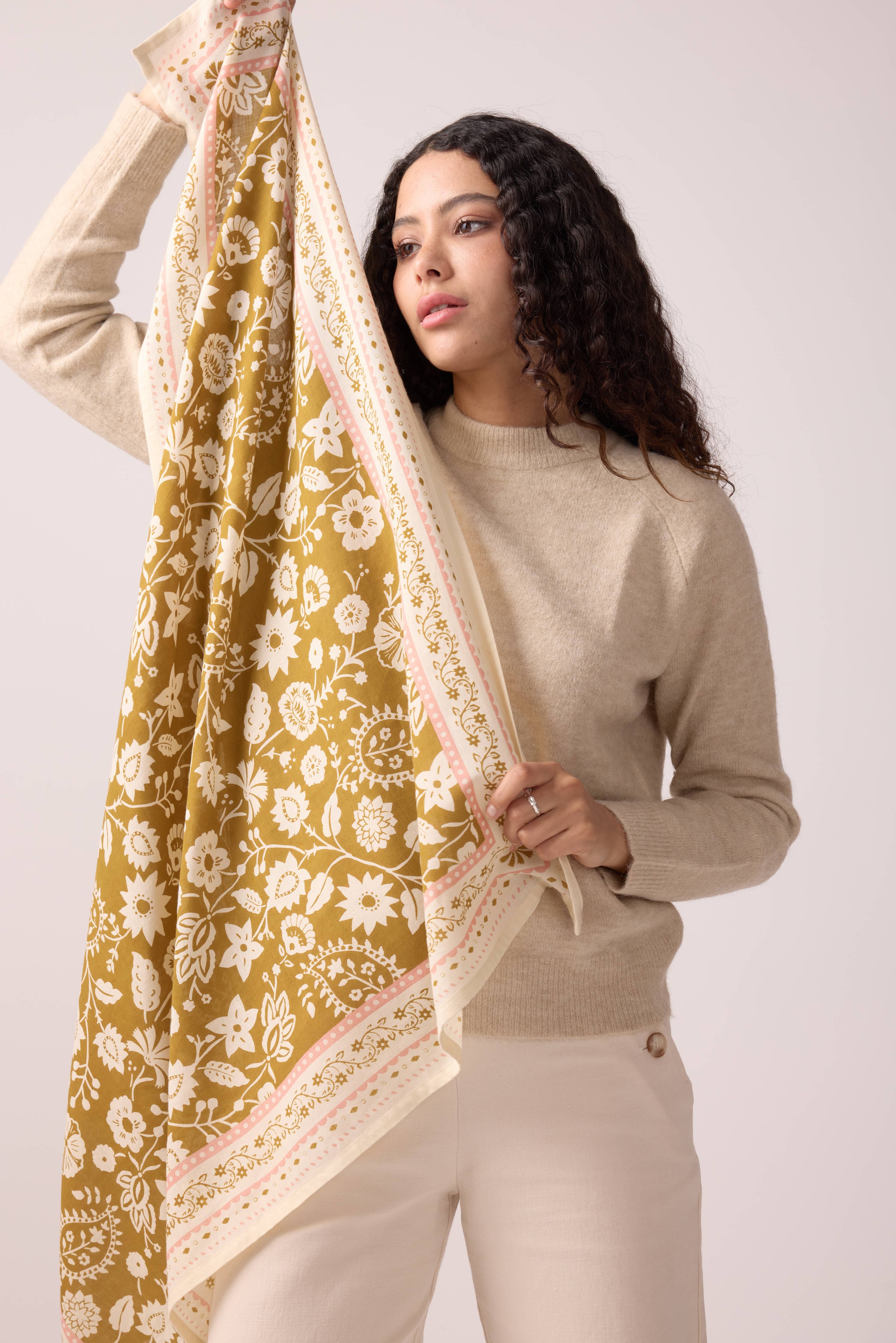 FOULARD TWILL DE COTON BRONZE INDIENNES - Image 5