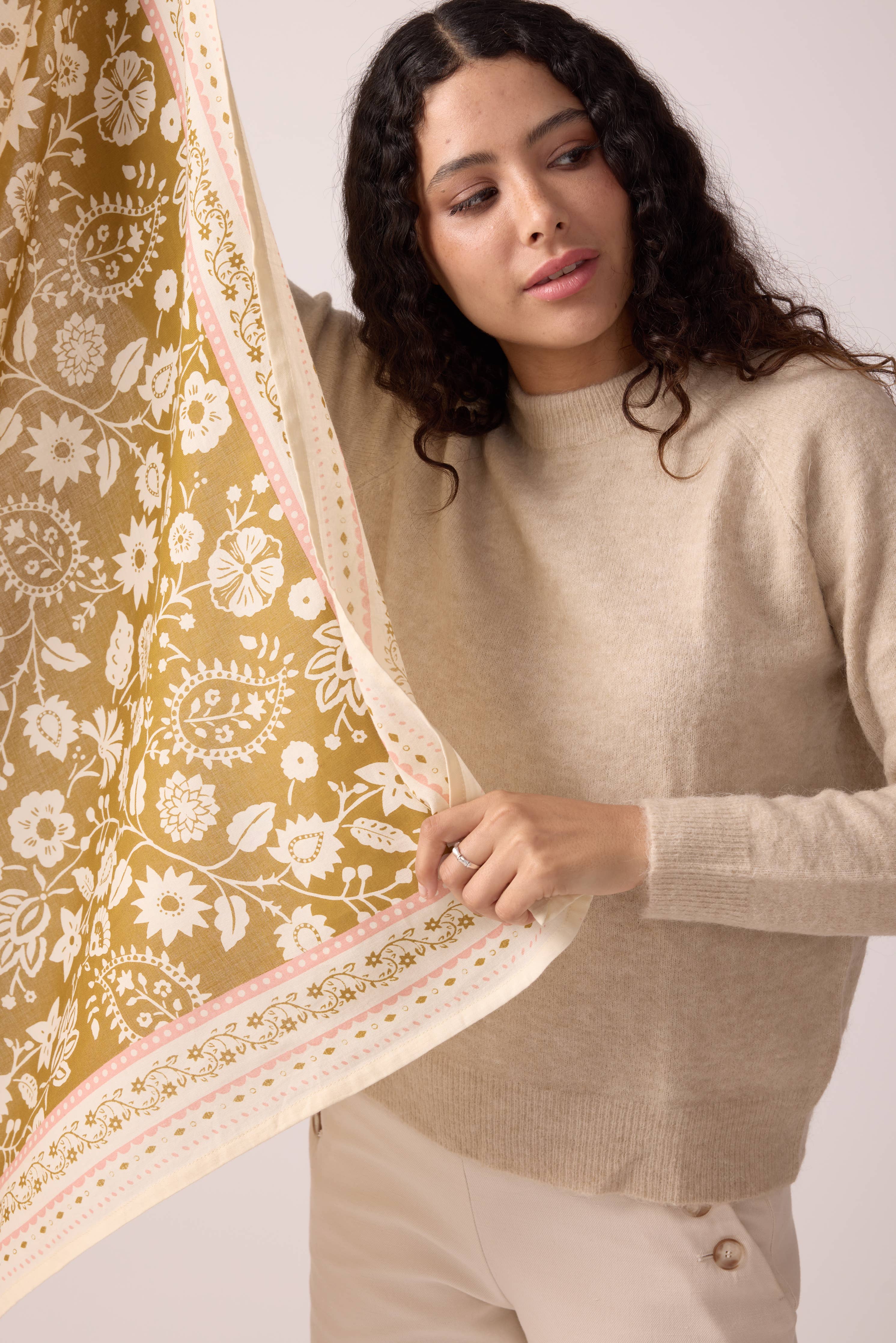 FOULARD TWILL DE COTON BRONZE INDIENNES - Image 7