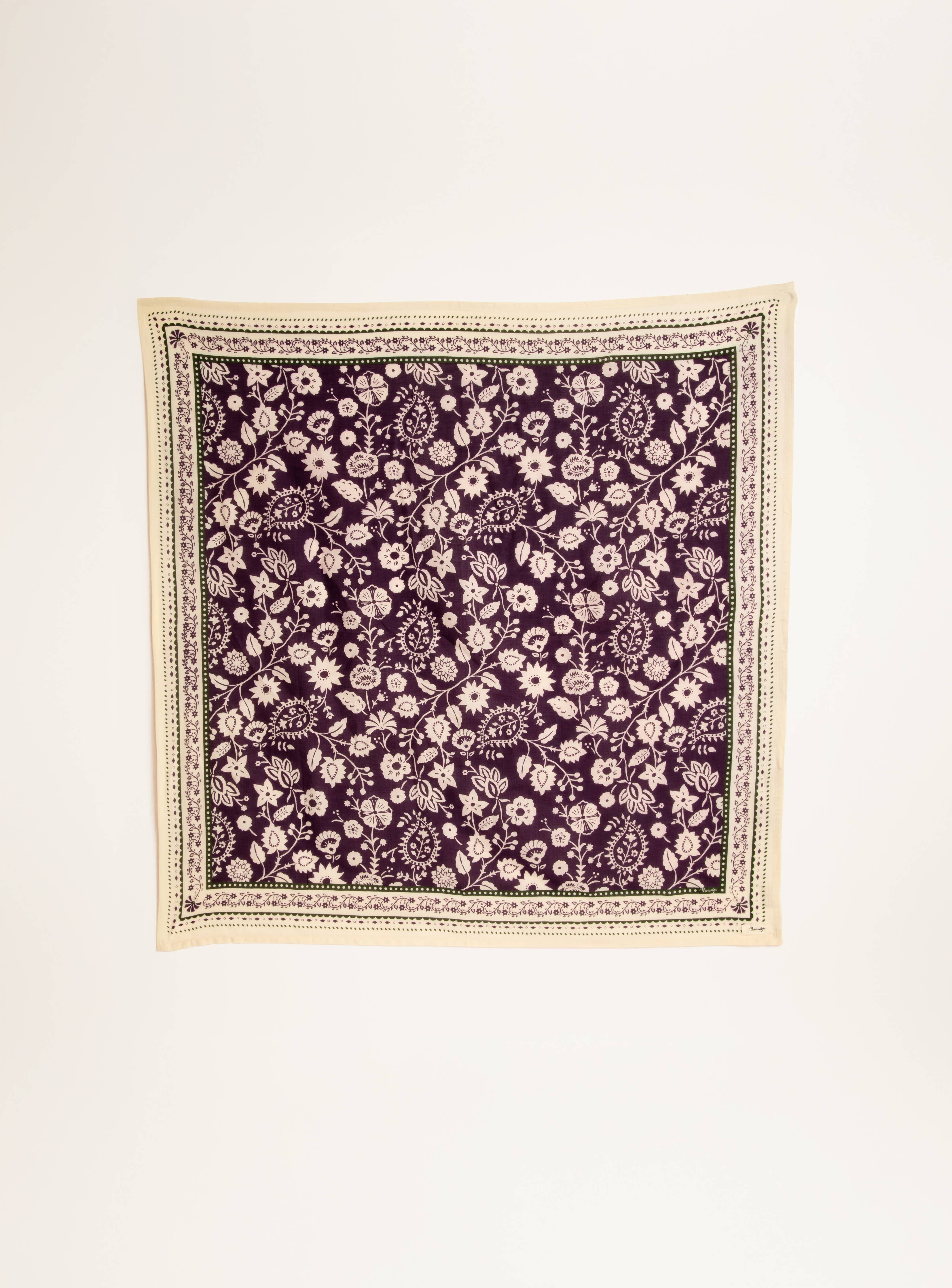 FOULARD TWILL DE COTON FIGUE INDIENNES - Image 6