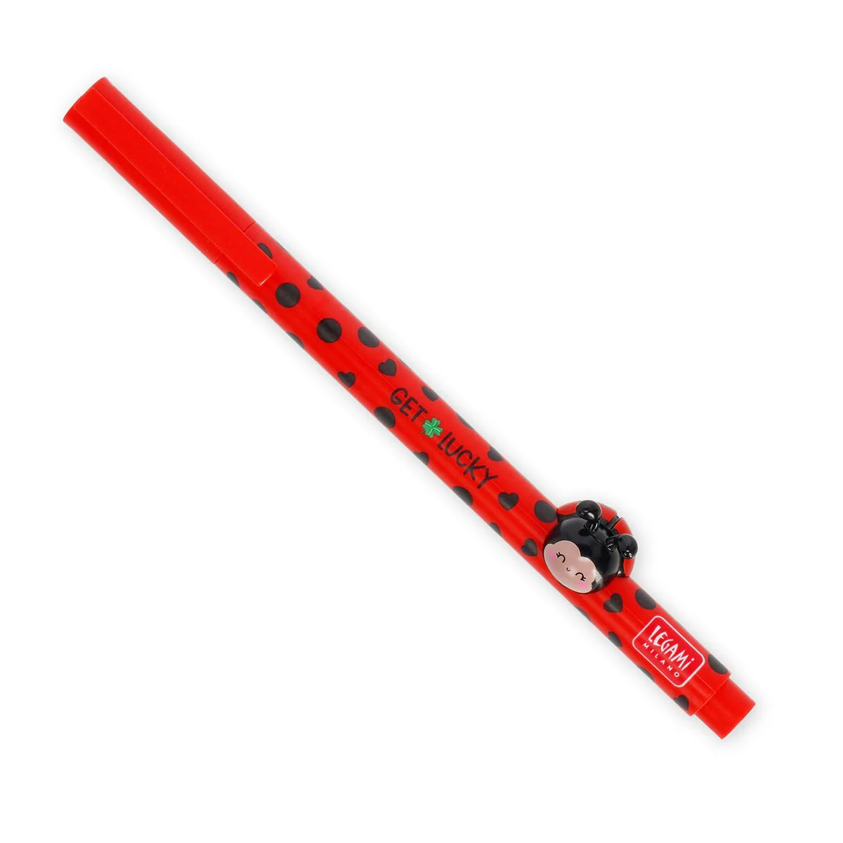 GEL PEN WITH ANIMAL DECORATION - LOVELY FRIENDS   LADYBUG