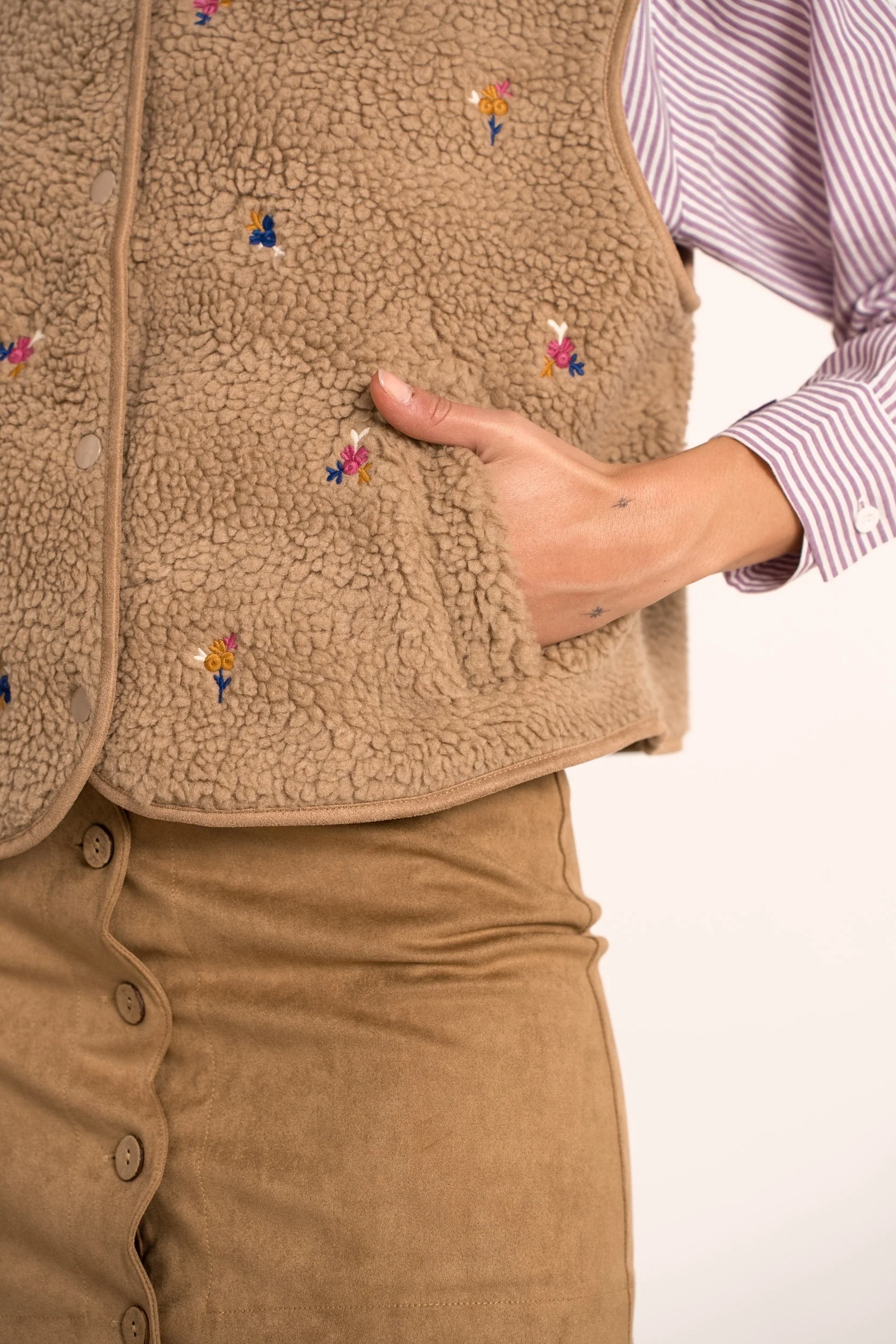 Gilet Bloom I Taupe - Image 2