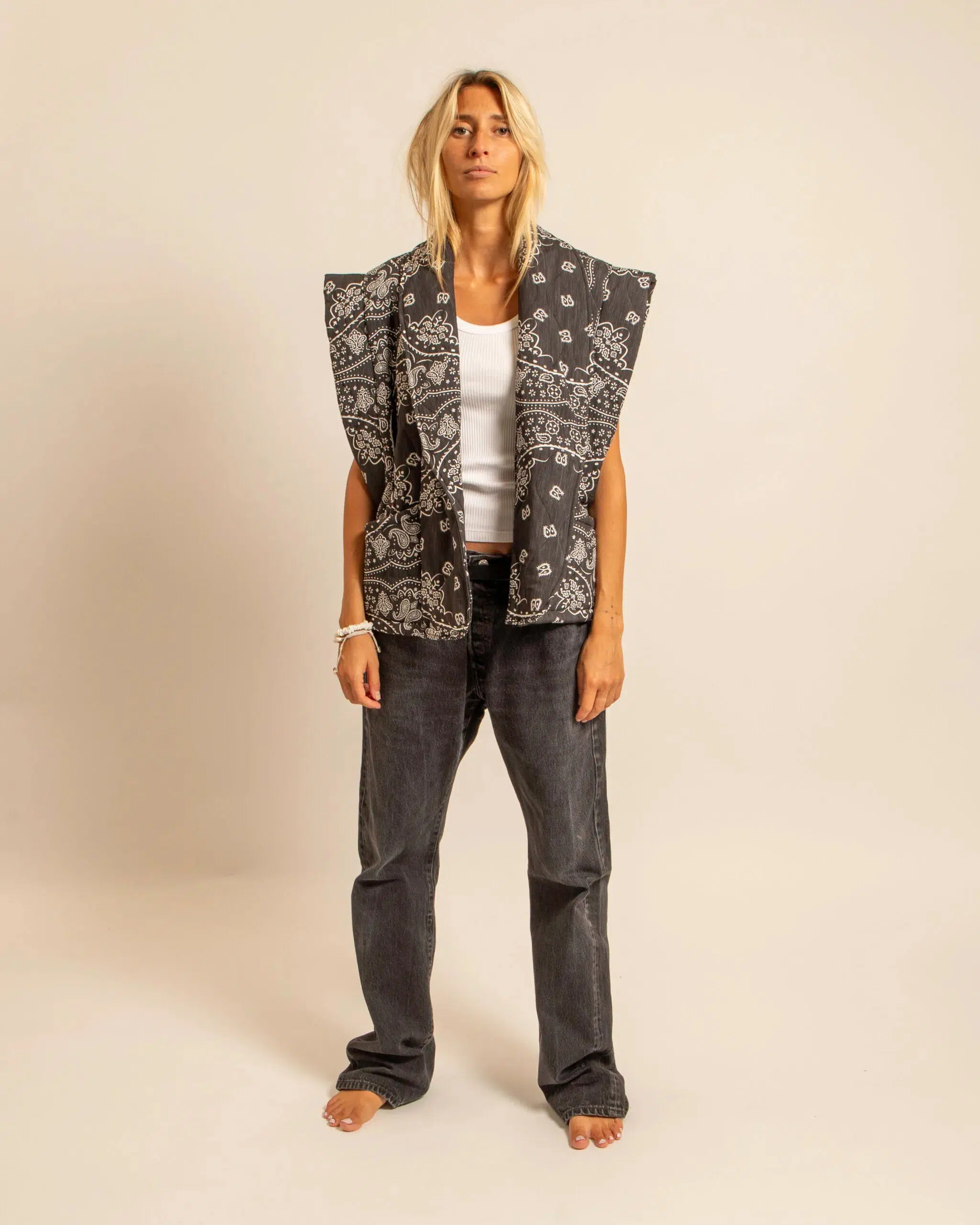 Gilet Brooklyn Bandana Anthracite