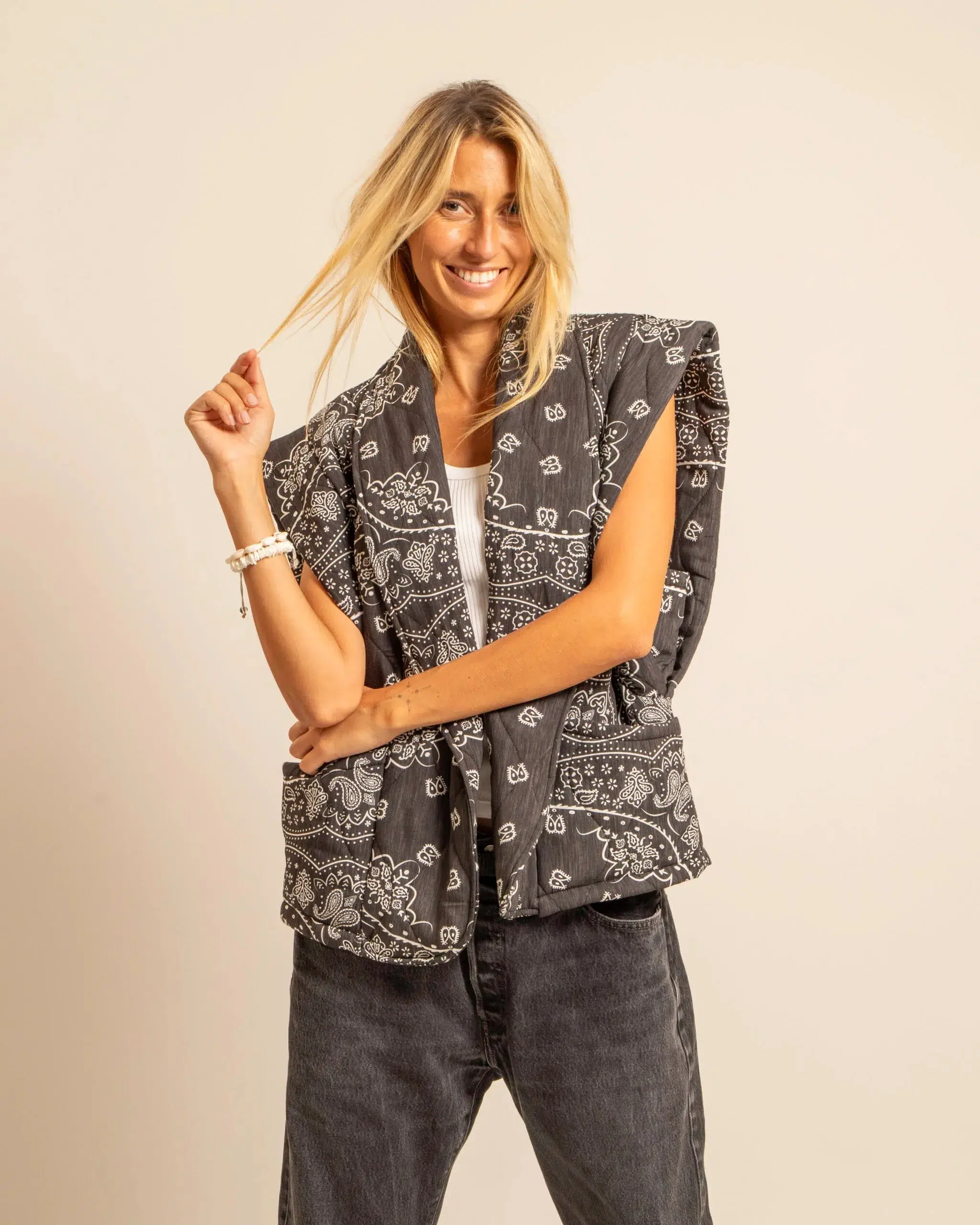 Gilet Brooklyn Bandana Anthracite - Image 5