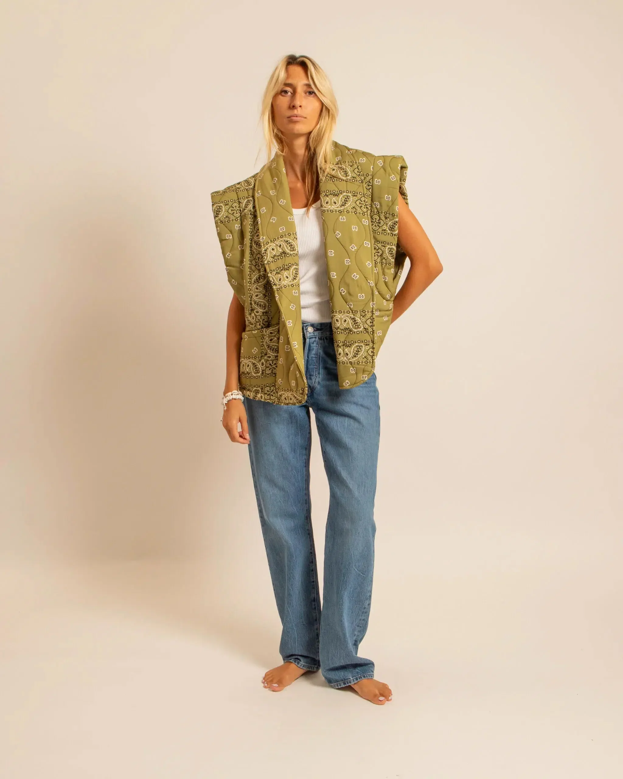 Gilet Brooklyn Bandana olive