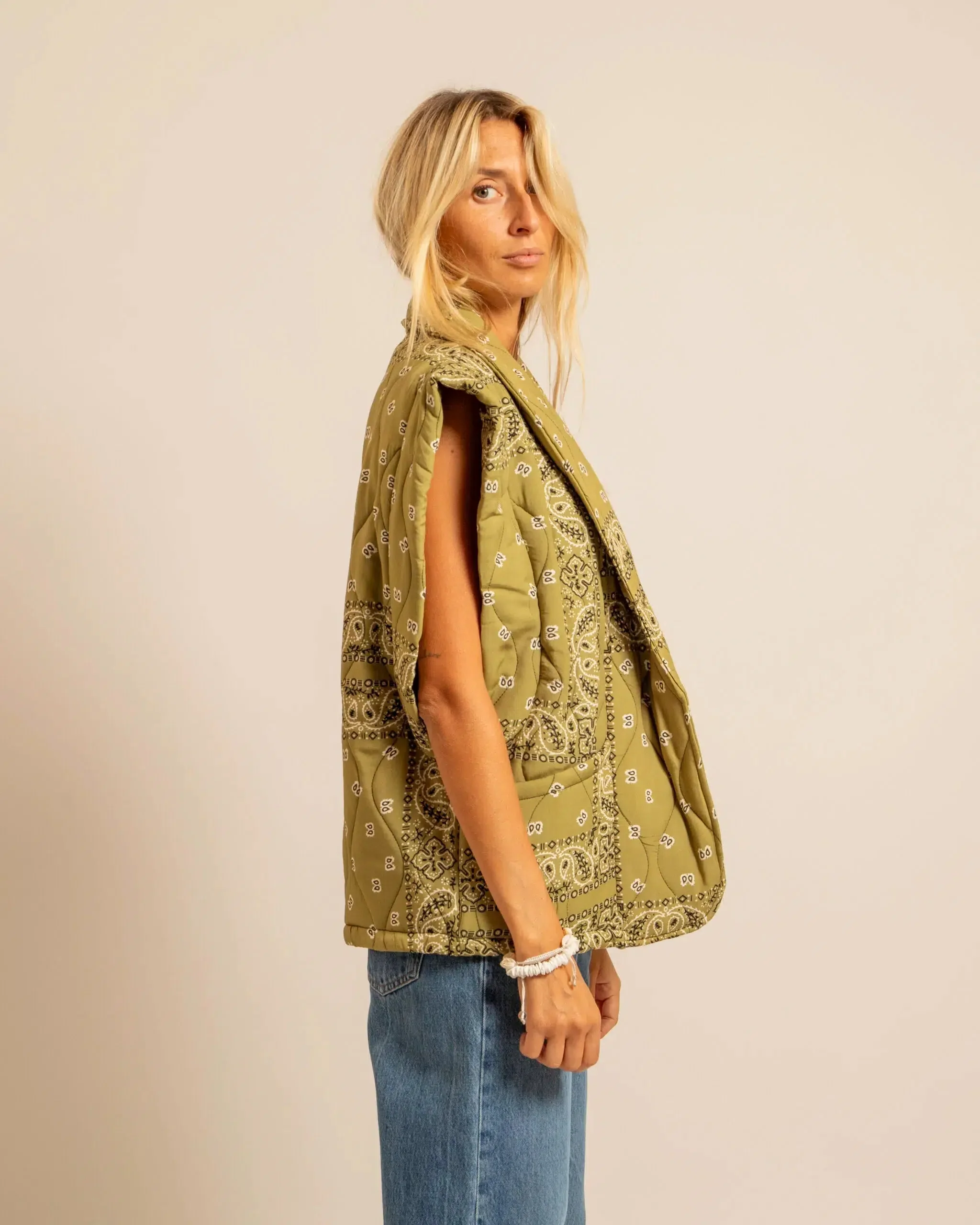 Gilet Brooklyn Bandana olive - Image 2