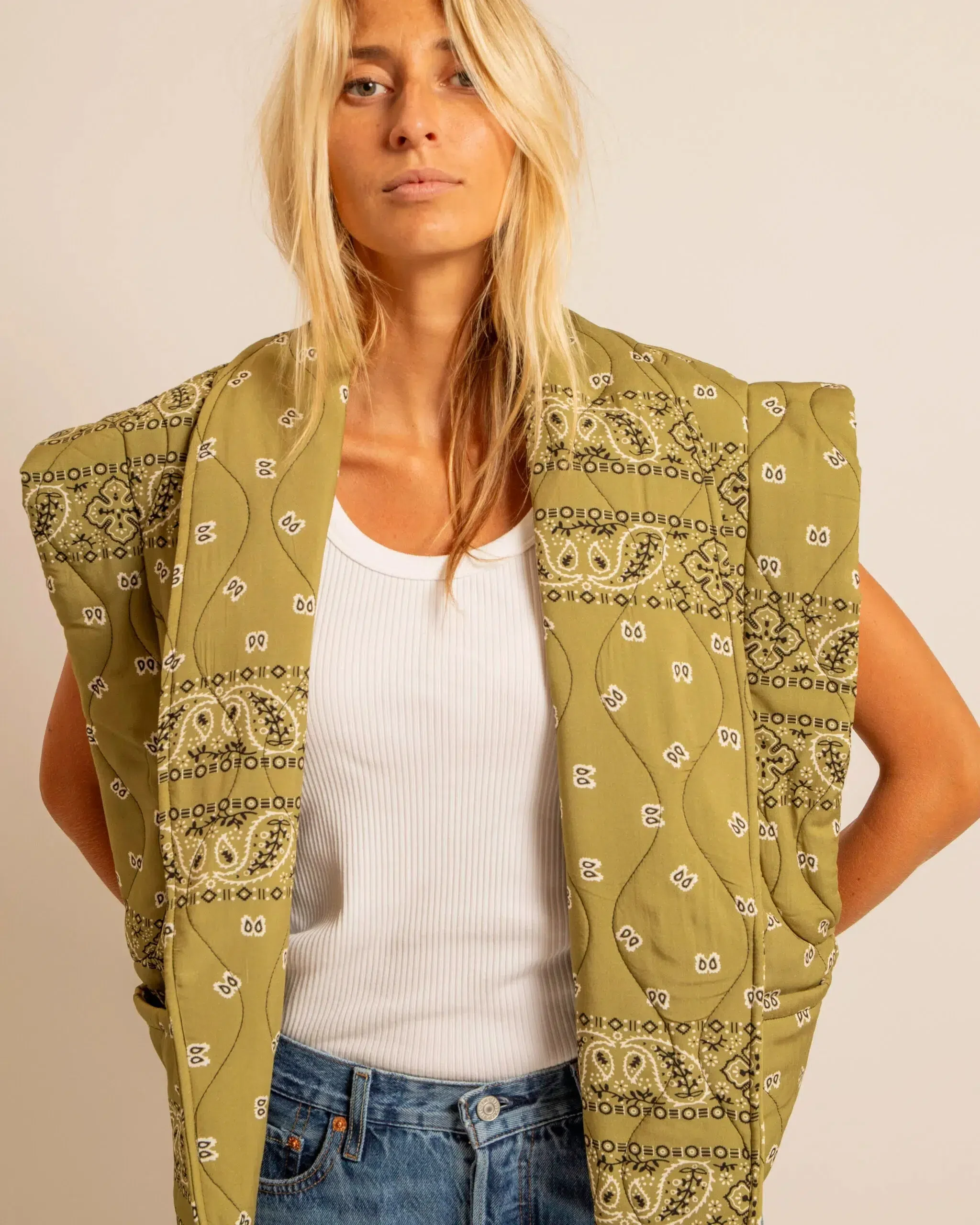Gilet Brooklyn Bandana olive - Image 5